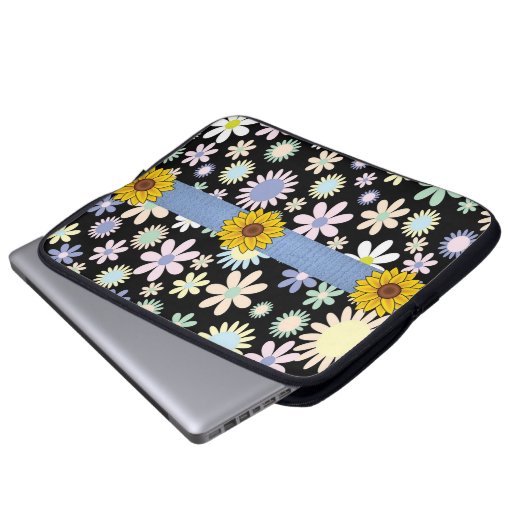 Laptop Sleeve Floral (Vorne Knopf)