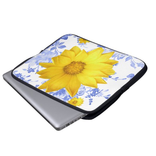 Laptop Sleeve Floral (Vorne Knopf)