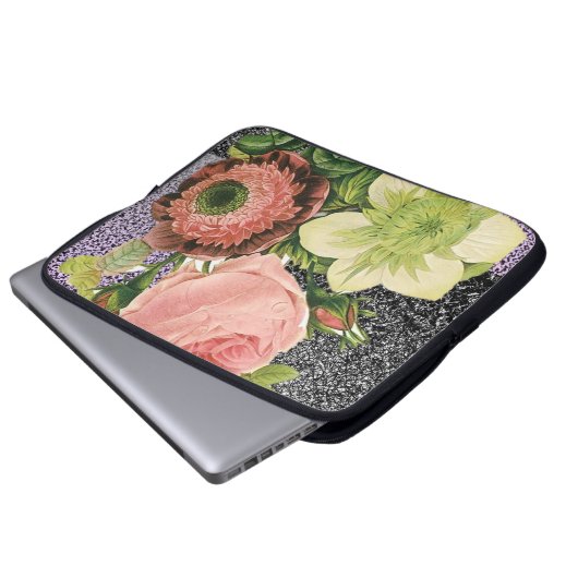 Laptop Sleeve Floral (Vorne Knopf)