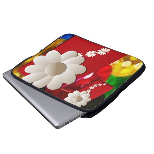 Laptop Sleeve Floral (Vorne Knopf)