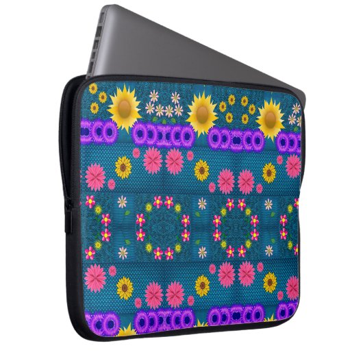 Laptop Sleeve Floral (Vorne Rechts)