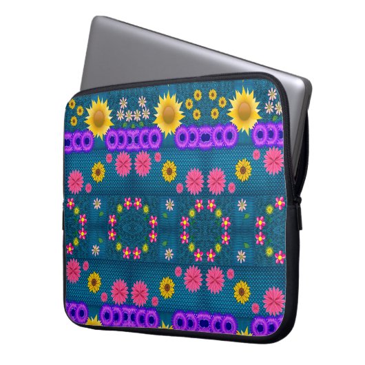 Laptop Sleeve Floral (Vorderseite Links)