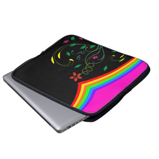 Laptop Sleeve Floral (Vorne Knopf)