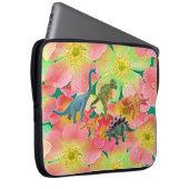 Laptop Sleeve Floral Dinosaurier (Vorne Rechts)