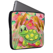 Laptop Sleeve Floral Turtle (Vorne Rechts)