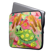 Laptop Sleeve Floral Turtle (Vorderseite Links)
