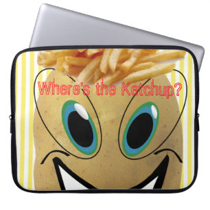 Laptop Sleeve Französisch Fries, Wo ist das Ketchu