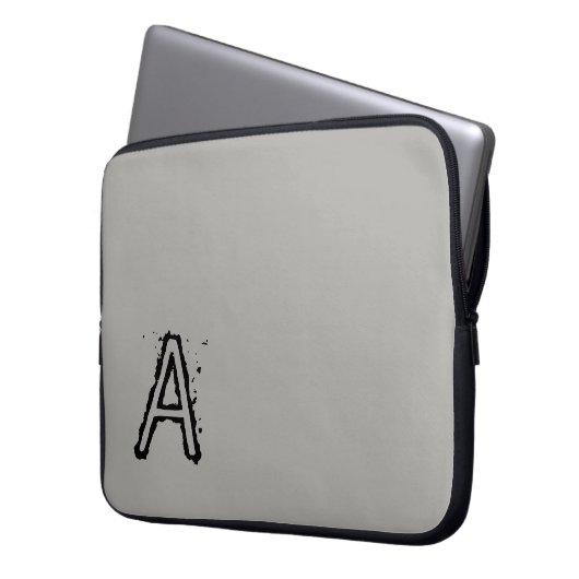 Laptop Sleeve Grau (Vorderseite Links)