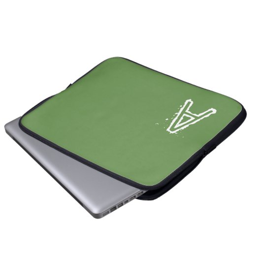 Laptop Sleeve Green (Vorne Knopf)