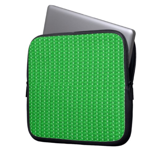 Laptop Sleeve Green Glitzer (Vorderseite Links)