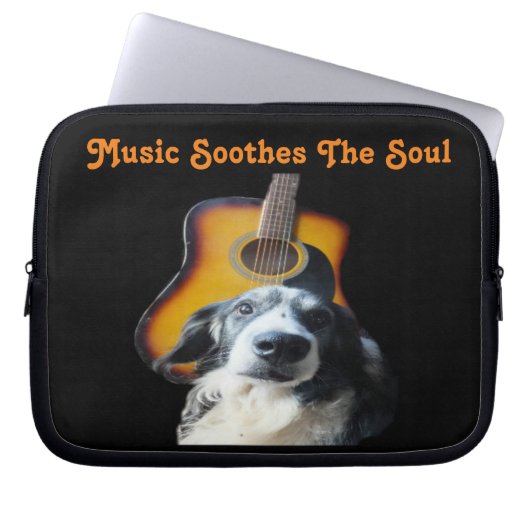 Laptop Sleeve Guitar Dog (Vorderseite)