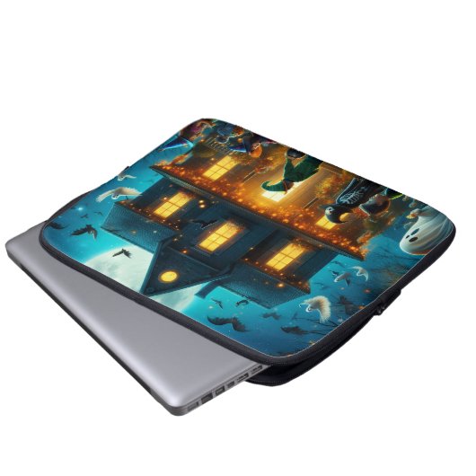 Laptop sleeve Halloween (Vorne Knopf)