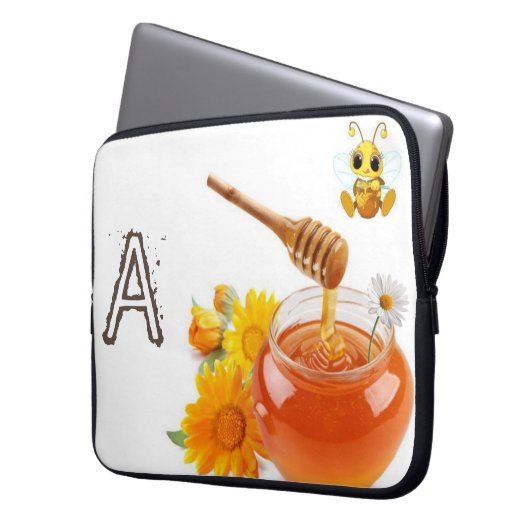 Laptop Sleeve Honey Bee (Vorderseite Links)