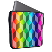 Laptop Sleeve - Illusion of Rainbow Blocks (Vorne Rechts)
