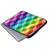Laptop Sleeve - Illusion of Rainbow Blocks (Vorne Knopf)