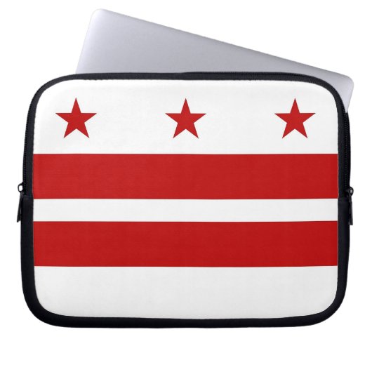 Laptop Sleeve in Washington DC Flag (Vorderseite)