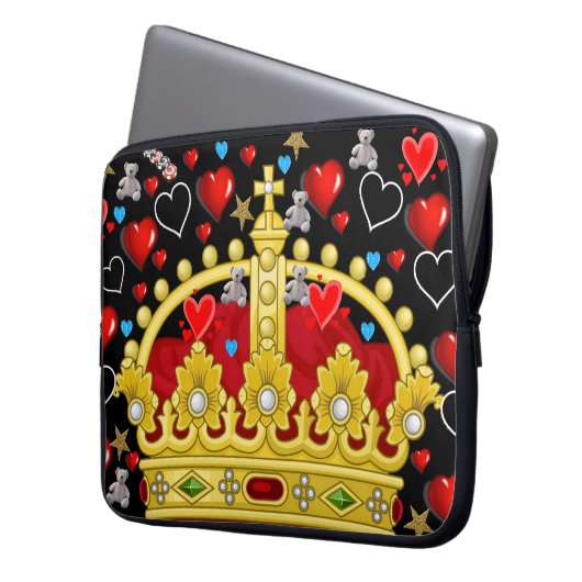 Laptop Sleeve King of Hearts (Vorderseite Links)