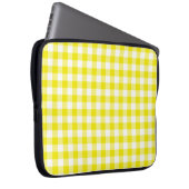 Laptop Sleeve Lemon Yellow Karo Gingham (Vorne Rechts)