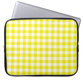 Laptop Sleeve Lemon Yellow Karo Gingham (Vorderseite)