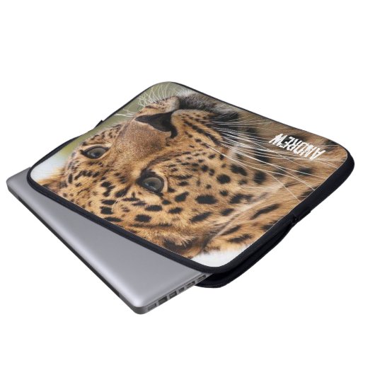 Laptop Sleeve Leopard (Vorne Knopf)