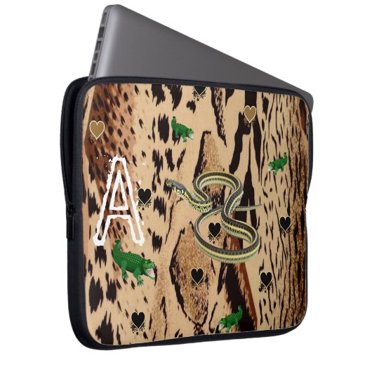 Laptop Sleeve Leopard Schlangen (Vorne Rechts)