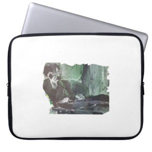 Laptop Sleeve / Mann an seinem Schreibtisch