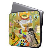 Laptop Sleeve Mexican Man Donkey Bumblebee (Vorderseite Links)