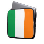 Laptop Sleeve mit irischer Flagge (Vorderseite Links)