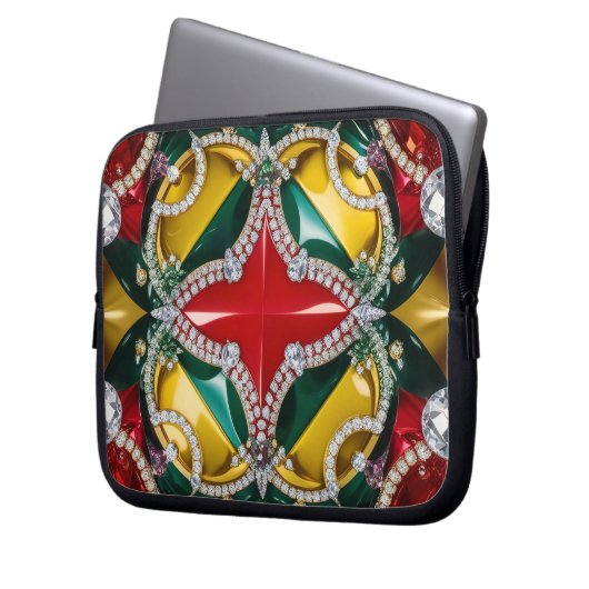 Laptop Sleeve mit Los Angeles Farbdesign (Vorderseite Links)