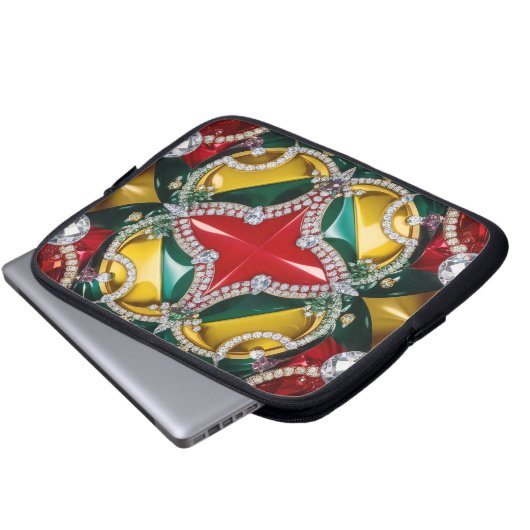 Laptop Sleeve mit Los Angeles Farbdesign (Vorne Knopf)