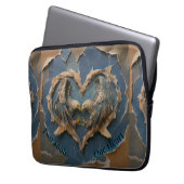 Laptop Sleeve Paper Cut Eagle Two Souls One Heart (Vorderseite Links)