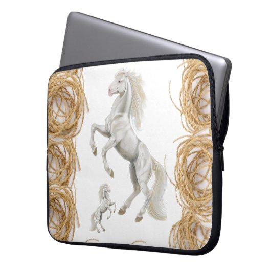 Laptop Sleeve Pferde (Vorderseite Links)