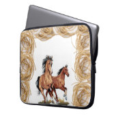Laptop Sleeve Pferde (Vorderseite Links)