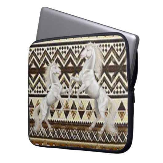 Laptop Sleeve Pferde (Vorderseite Links)