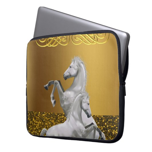 Laptop Sleeve Pferde (Vorderseite Links)