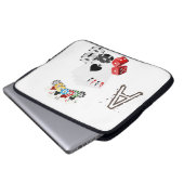 Laptop Sleeve Playing Cards (Vorne Knopf)
