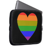 Laptop Sleeve Rainbow Herz (Vorne Rechts)