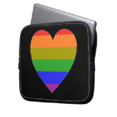 Laptop Sleeve Rainbow Herz (Vorderseite Links)
