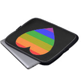 Laptop Sleeve Rainbow Herz (Vorne Knopf)