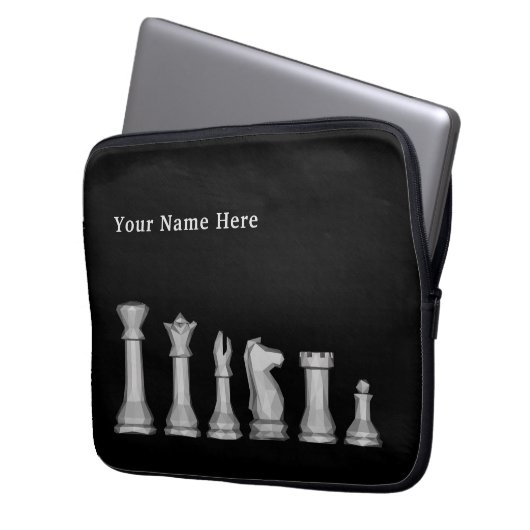 Laptop Sleeve Schach (Vorderseite Links)