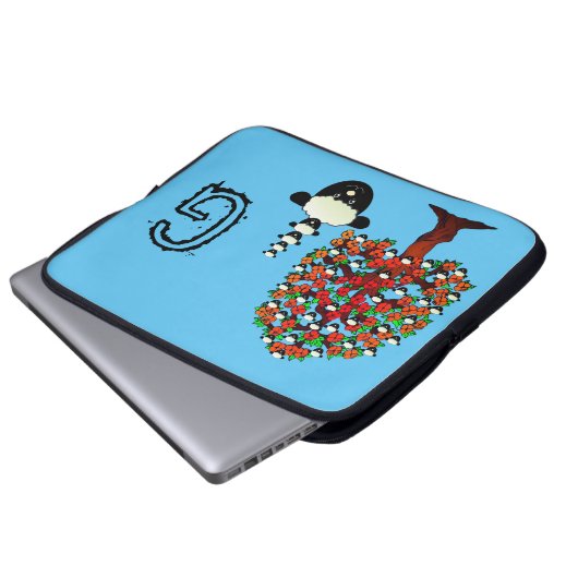 Laptop Sleeve Sheep Tree Blue (Vorne Knopf)