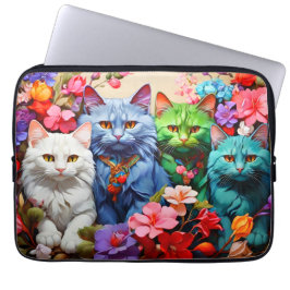 Laptop Sleeve - Stilvolles Cat Design