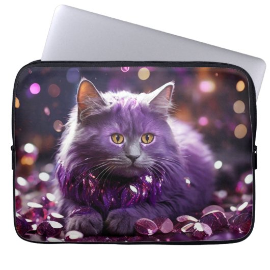 Laptop Sleeve - Stilvolles Cat Design (Vorderseite)