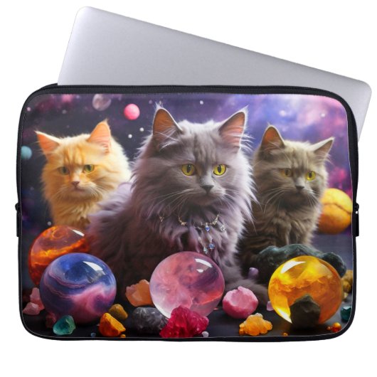 Laptop Sleeve - Stilvolles Cat Design (Vorderseite)