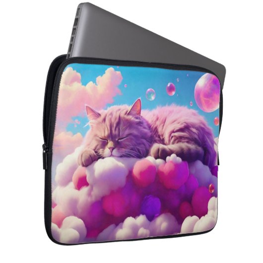 Laptop Sleeve - Stilvolles Cat Design (Vorne Rechts)