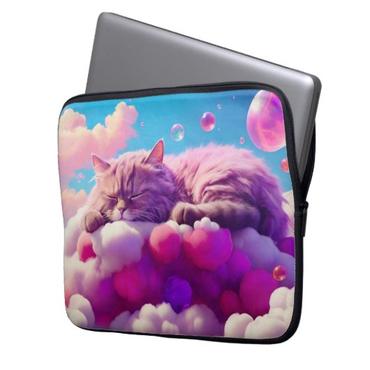 Laptop Sleeve - Stilvolles Cat Design (Vorderseite Links)