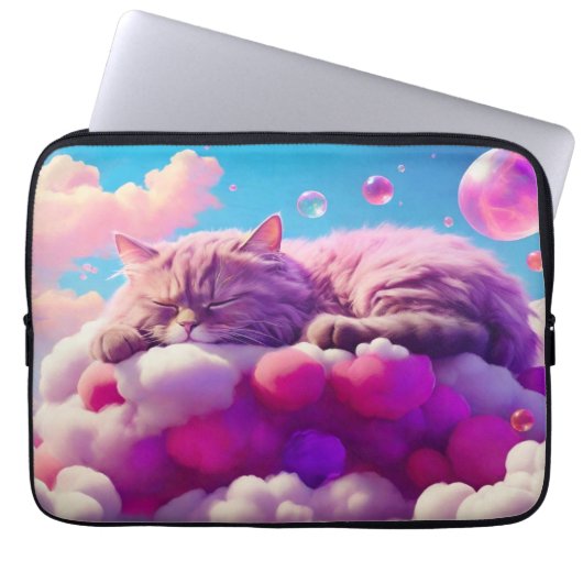 Laptop Sleeve - Stilvolles Cat Design (Vorderseite)