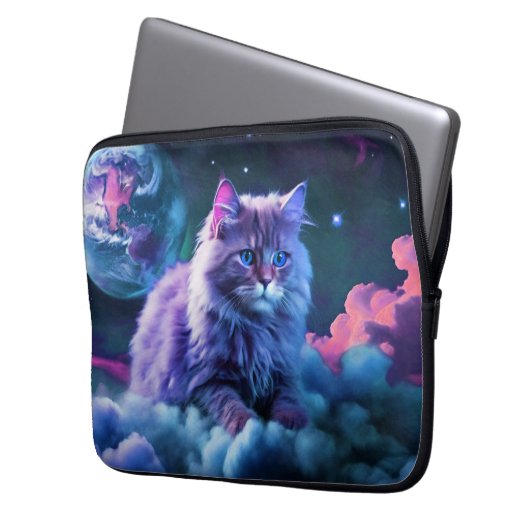Laptop Sleeve - Stilvolles Cat Design (Vorderseite Links)
