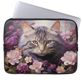 Laptop Sleeve - Stilvolles Cat Design