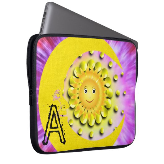 Laptop Sleeve Sun Moon (Vorne Rechts)